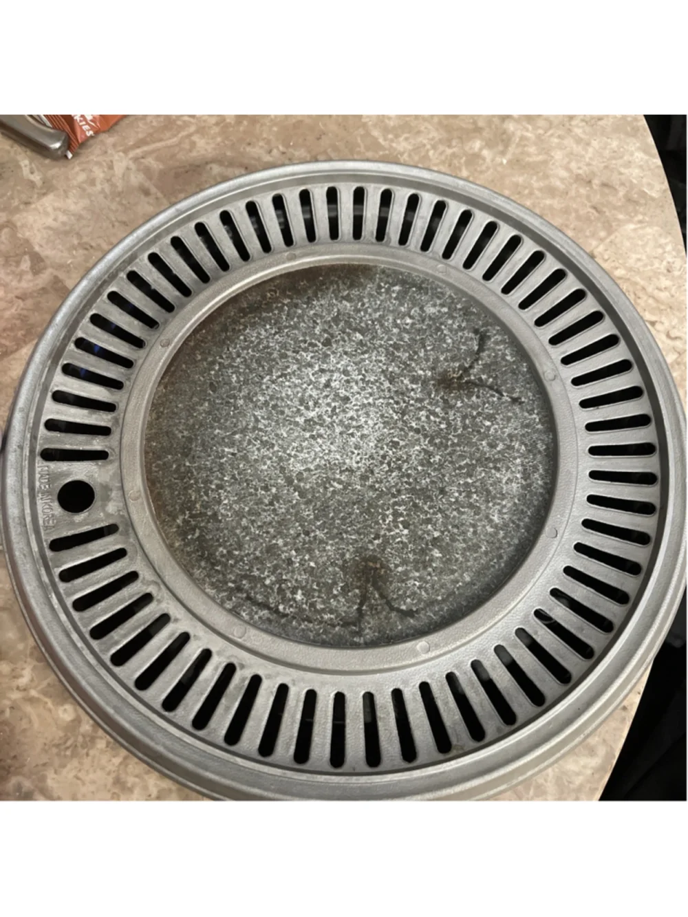 Korean Natural Stone Serpentine Barbecue BBQ Grill Plate, Made in Korea open box